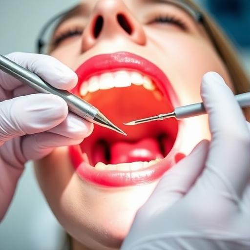 Dental treatment in progress